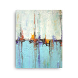 White and Blue Coastal Art - Canvas Print - Abstract Seascape - The Modern Home Co. by Liz Moran