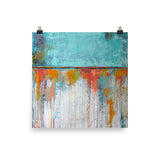 Blue and White Poster Print - Abstract Wall Art - The Modern Home Co. by Liz Moran