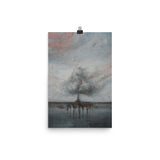 Whisked Away - Grey Tree Landscape Poster Print - The Modern Home Co. by Liz Moran