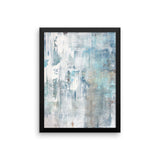 Frost - Blue and White Framed Poster Print - The Modern Home Co. by Liz Moran