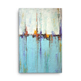 White and Blue Coastal Art - Canvas Print - Abstract Seascape - The Modern Home Co. by Liz Moran