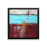 Red, White and Blue Framed Poster Print - The Modern Home Co. by Liz Moran