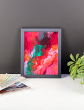 Pink and Teal Wall Art - Framed Poster - Art Print - The Modern Home Co. by Liz Moran