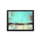 Green and White Framed Poster Print - The Modern Home Co. by Liz Moran