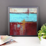 Red, White and Blue Framed Poster Print - The Modern Home Co. by Liz Moran