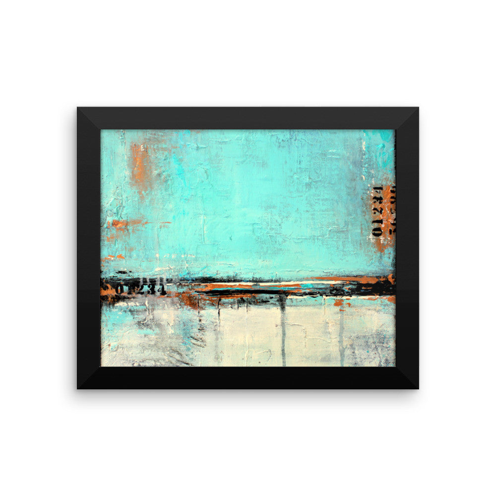 Green and White Framed Poster Print - The Modern Home Co. by Liz Moran