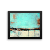 Green and White Framed Poster Print - The Modern Home Co. by Liz Moran