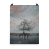 Whisked Away - Grey Tree Landscape Poster Print - The Modern Home Co. by Liz Moran