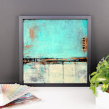 Green and White Framed Poster Print - The Modern Home Co. by Liz Moran