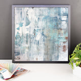 Frost - Blue and White Framed Poster Print - The Modern Home Co. by Liz Moran