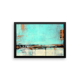 Green and White Framed Poster Print - The Modern Home Co. by Liz Moran
