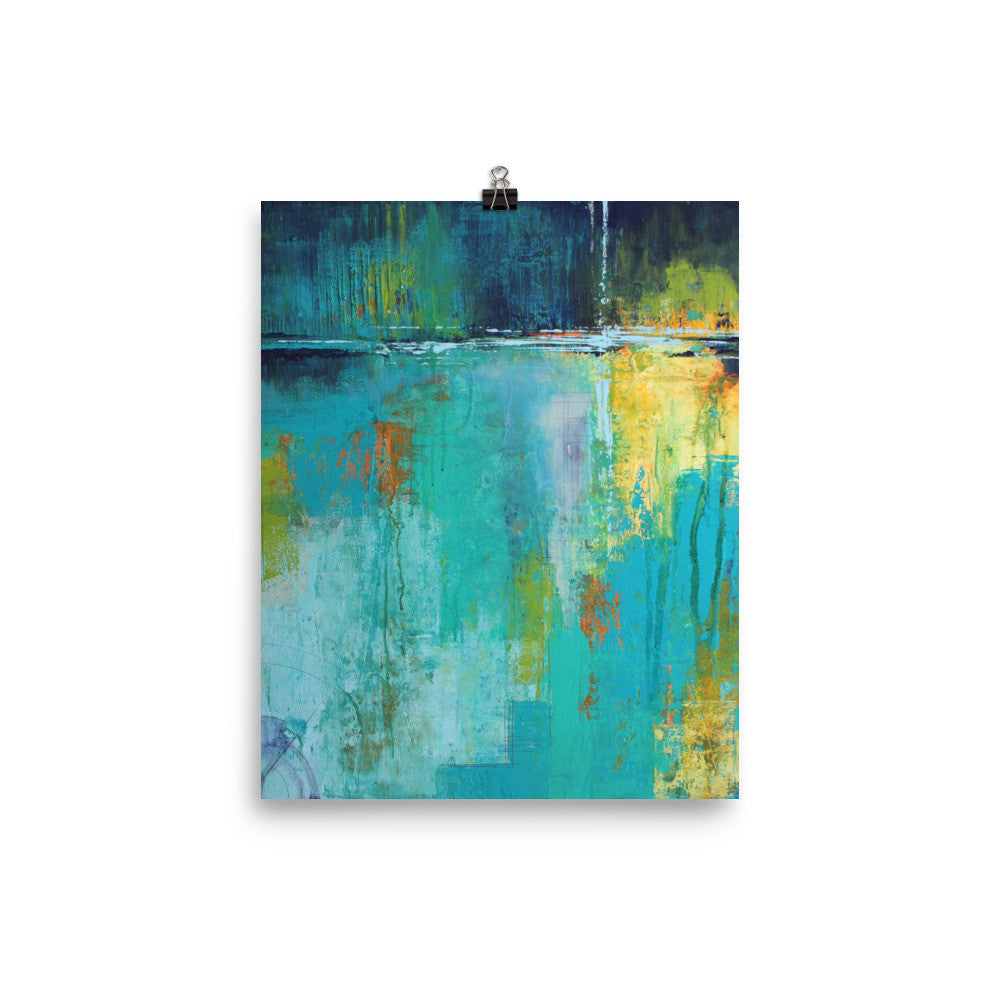 Tranquil Nights Urban Abstract Poster Print - The Modern Home Co. by Liz Moran
