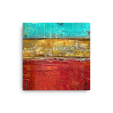 Red and Gold Wall Art - Canvas Print - Red, Gold an Blue - The Modern Home Co. by Liz Moran