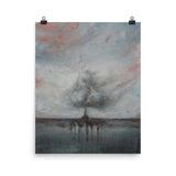 Whisked Away - Grey Tree Landscape Poster Print - The Modern Home Co. by Liz Moran