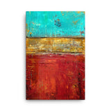 Red and Gold Wall Art - Canvas Print - Red, Gold an Blue - The Modern Home Co. by Liz Moran