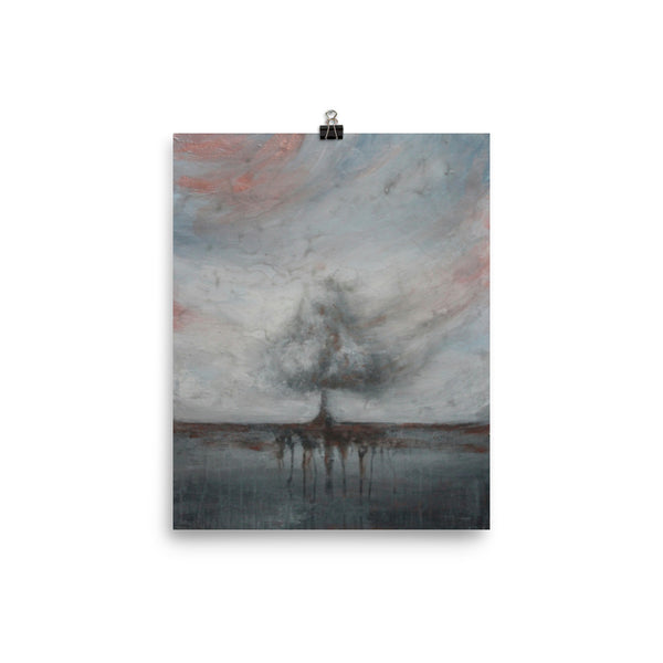 Whisked Away - Grey Tree Landscape Poster Print - The Modern Home Co. by Liz Moran