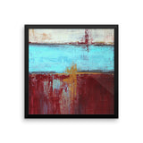 Red, White and Blue Framed Poster Print - The Modern Home Co. by Liz Moran