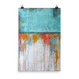 Blue and White Poster Print - Abstract Wall Art - The Modern Home Co. by Liz Moran