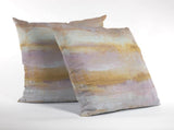 Pink and Yellow Striped Abstract Throw Pillow