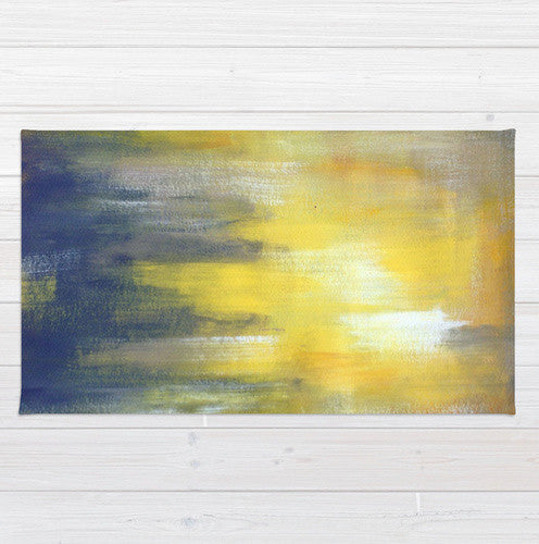 Yellow and Grey Area Rug - Modern Color Combination - The Modern Home Co. by Liz Moran