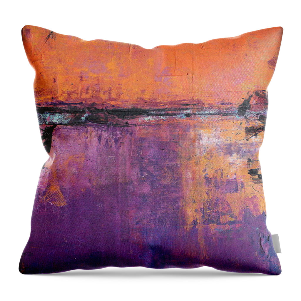 Purple and orange throw pillow