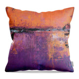 Purple and orange throw pillow