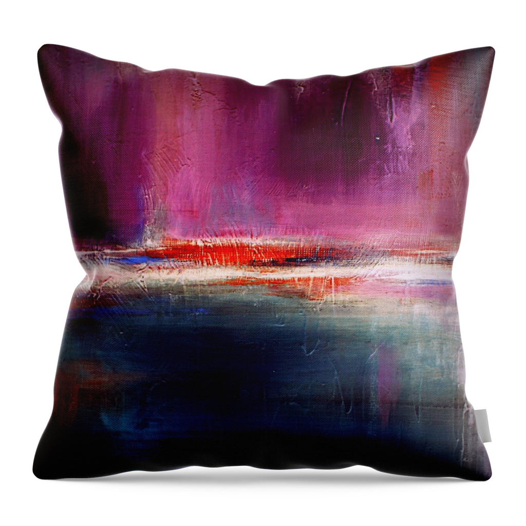 Purple and Blue Throw Pillow