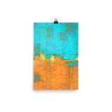 Trailbound - Teal and Orange Art Print