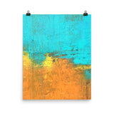 Trailbound - Teal and Orange Art Print