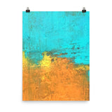 Trailbound - Teal and Orange Art Print