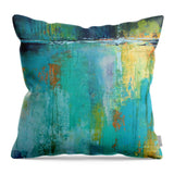 blue and teal pillow