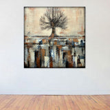 Canvas Tree Print - Landscape Art - Gold and Brown Wall Decor - The Modern Home Co. by Liz Moran