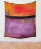 Orange and Purple Wall Decor – Wall Tapestry - Abstract Landscape - The Modern Home Co. by Liz Moran