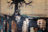 Abstract Tree in Teal Landscape – SOLD - The Modern Home Co. by Liz Moran
