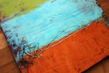 Rusted Graffiti - Urban Abstract Painting - Acrylic on Canvas - The Modern Home Co. by Liz Moran
