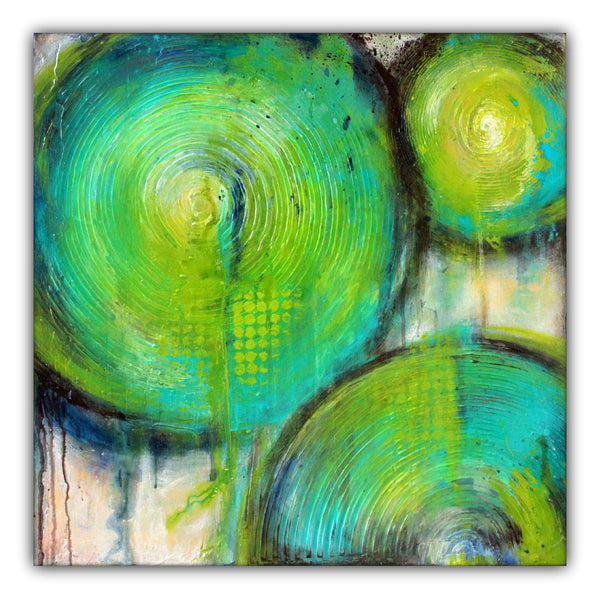 Firefly - Abstract Circle Painting - The Modern Home Co. by Liz Moran