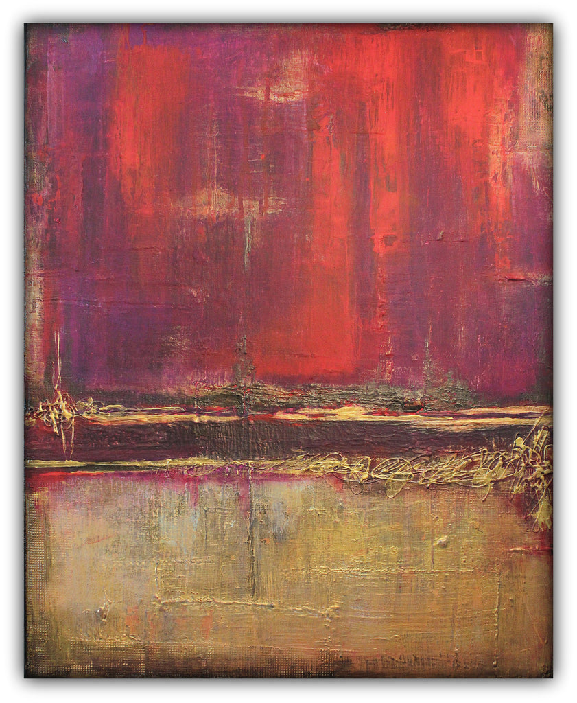 Hidden Gem - Red and Gold Painting - SOLD - The Modern Home Co. by Liz Moran