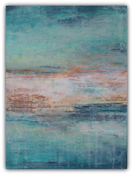 Island Tides - Textured Abstract Painting - The Modern Home Co. by Liz Moran