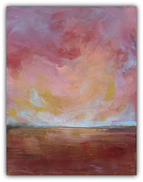 Contemporary Landscape Painting "Sunburst" - The Modern Home Co. by Liz Moran