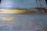 Echos - Gold and Blue Abstract Painting on Canvas - The Modern Home Co. by Liz Moran