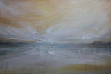 Yellow and Grey Landscape Painting "Landscape II" - The Modern Home Co. by Liz Moran
