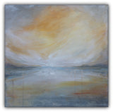 Yellow and Grey Landscape Painting "Landscape II" - The Modern Home Co. by Liz Moran
