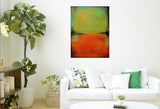 Green and Orange Acrylic Painting - SOLD - The Modern Home Co. by Liz Moran