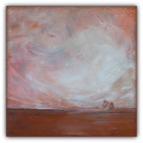 Pink Landscape Painting "Quite Distance" - The Modern Home Co. by Liz Moran