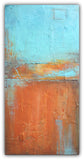 Uncovered Orange - Orange and Blue Texture Art - The Modern Home Co. by Liz Moran