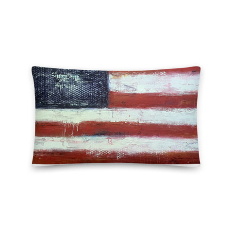 Old Glory American Flag Lumbar Pillow