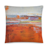 Santa Fe Vibes - Orange and White Throw Pillow