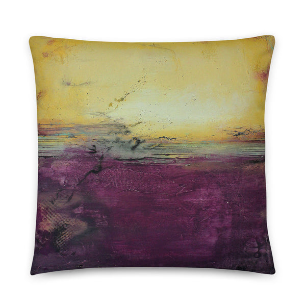 Purple and Gold Throw Pillow
