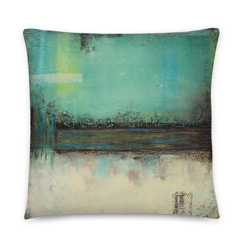 Sage Green and Ivory Throw Pillow