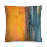 Orange and Blue Throw Pillow – Decorative Pillow
